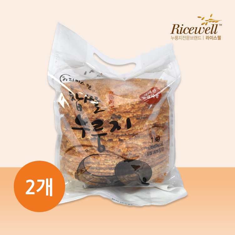 황동판에 구운 찹쌀누룽지1kg*2개