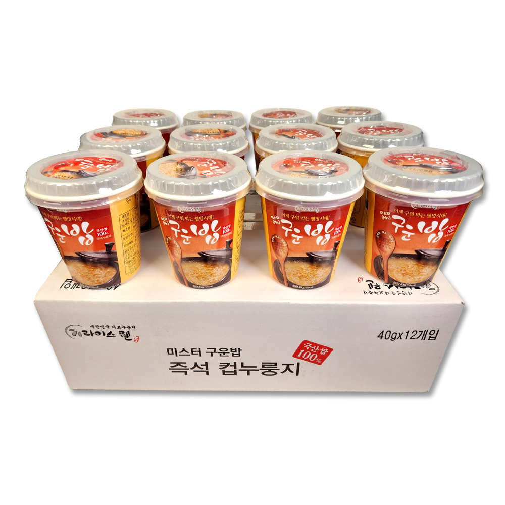 미스터 구운밥 즉석컵누룽지 40g*12개